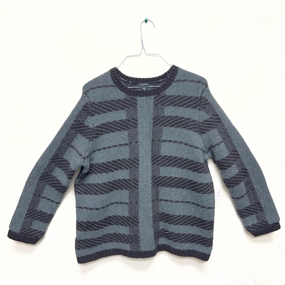 Ann Taylor Men's Crewneck Sweater in Gray and Brown